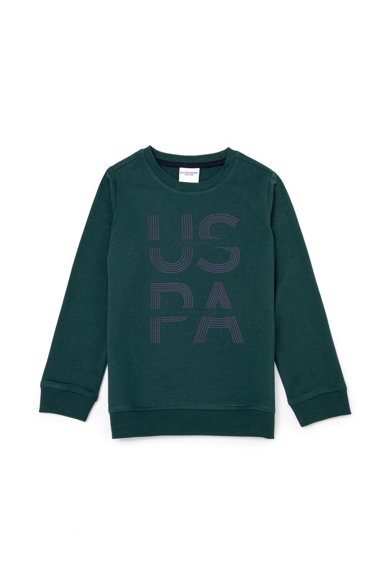 Çocuk Bisiklet Yaka Yeşil Sweatshirt