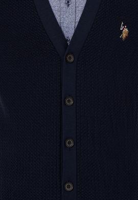 Erkek Lacivert Basic Triko Hırka - 50251881030