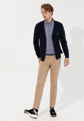 Erkek Lacivert Basic Triko Hırka - 50251881030