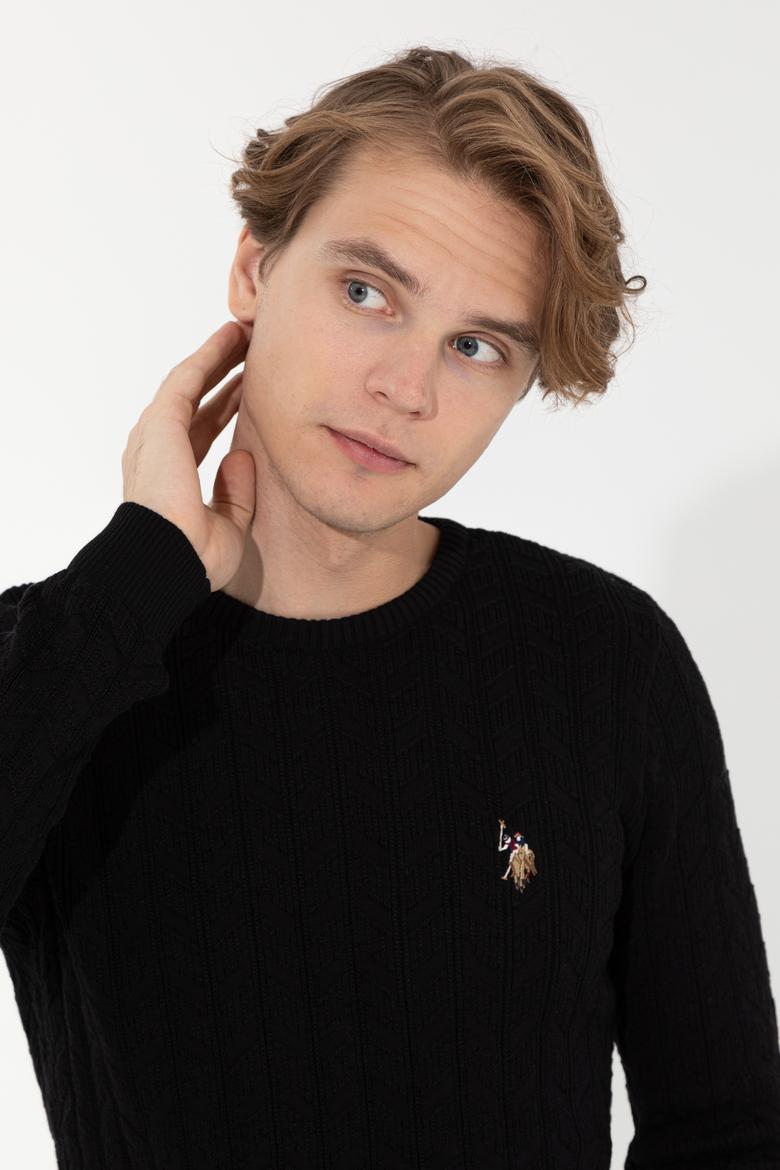 Erkek Siyah Basic Kazak - 50251876072