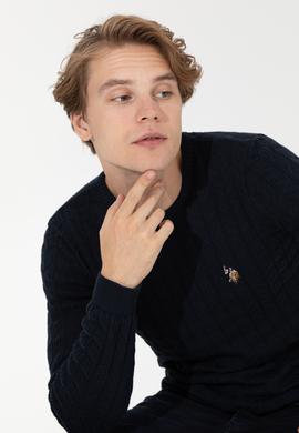 Erkek Lacivert Basic Kazak - 50251876022