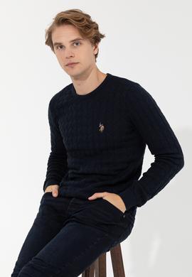 Erkek Lacivert Basic Kazak - 50251876022