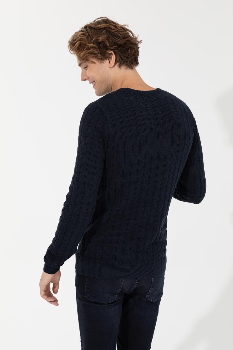 Erkek Lacivert Basic Kazak - 50251876022