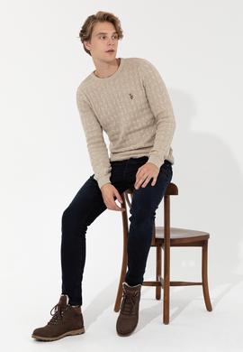 Erkek Taş Melanj Basic Kazak - 50251876052