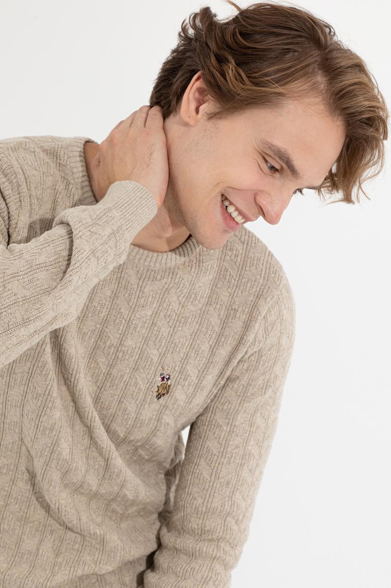 Erkek Taş Melanj Basic Kazak