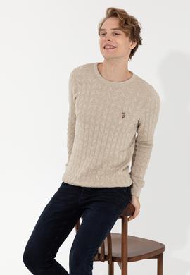 Erkek Taş Melanj Basic Kazak - 50251876052