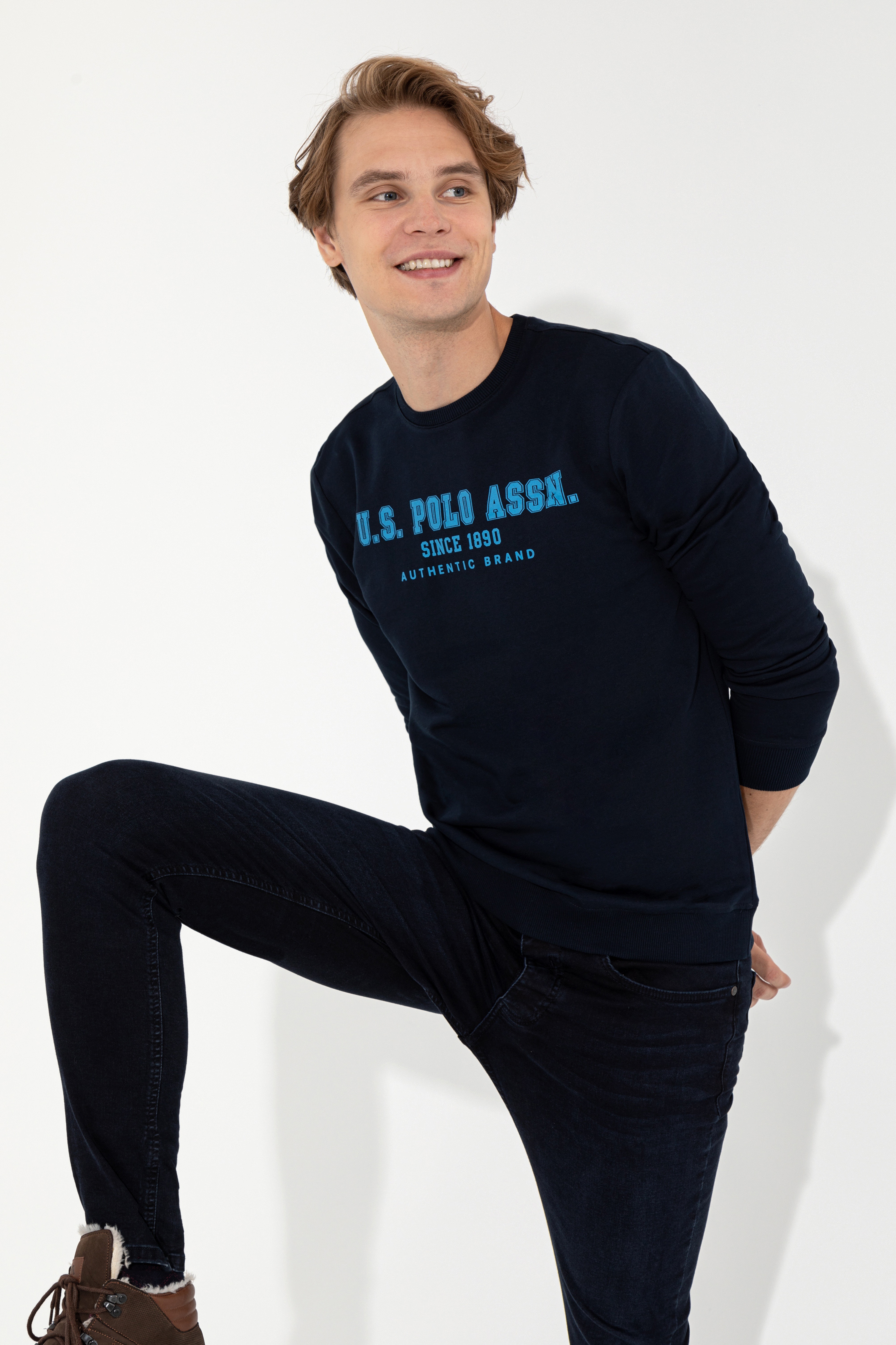 Erkek Lacivert Sweatshirt - Image 3