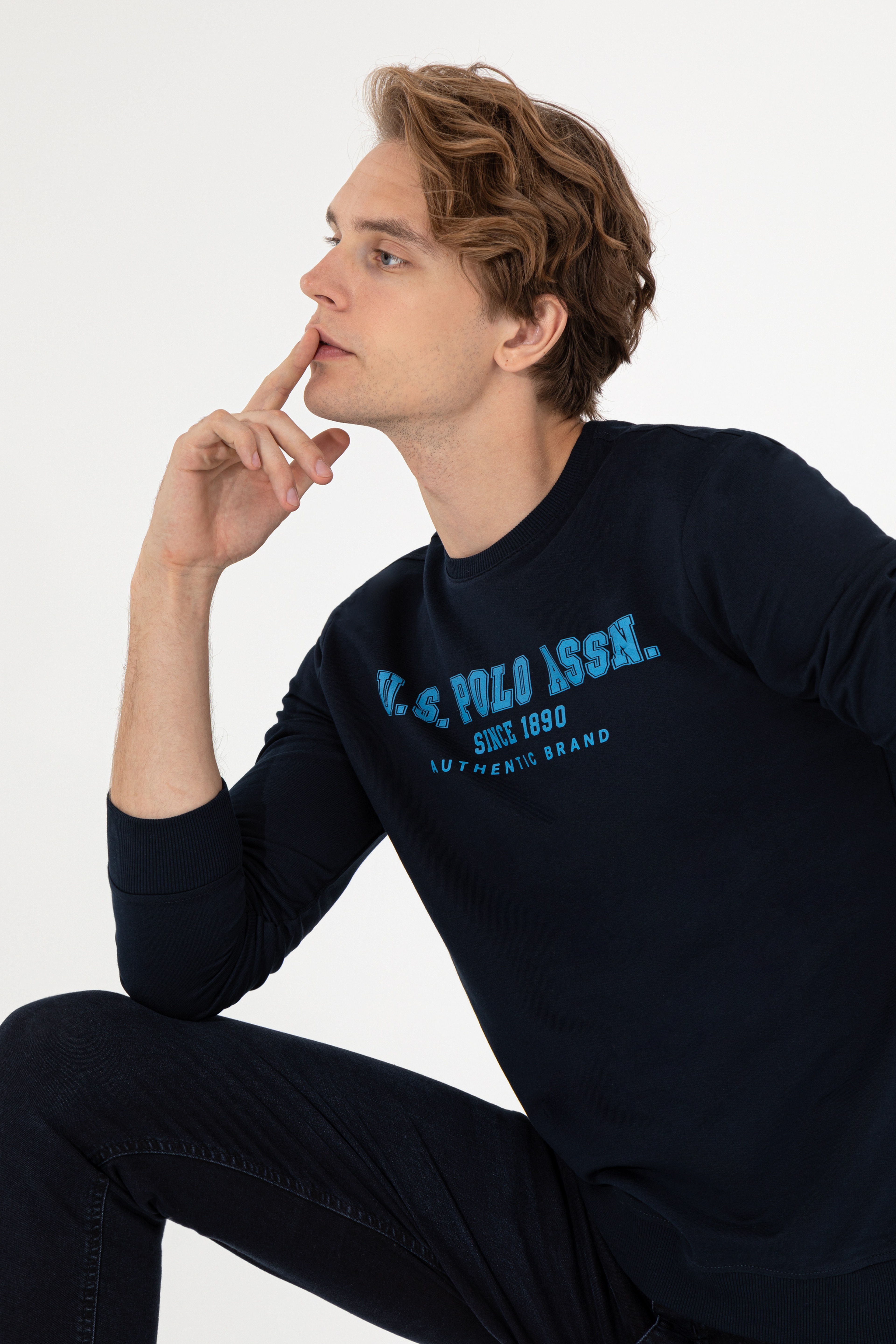 Erkek Lacivert Sweatshirt - Image 1