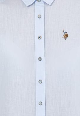 Kadın Açık Mavi Uzun Kollu Basic Gömlek - 50232272035