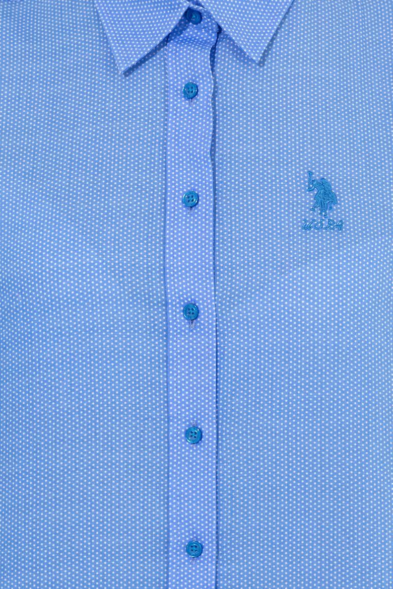 Kadın Mavi Klasik Yaka Gömlek Uzunkol - 50235193004