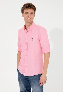 Erkek Pudra Uzun Kollu Basic Gömlek - 50249490063