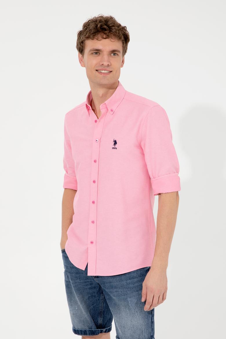 Erkek Pudra Uzun Kollu Basic Gömlek - 50249490063