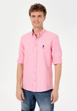 Erkek Pudra Uzun Kollu Basic Gömlek - 50249490063