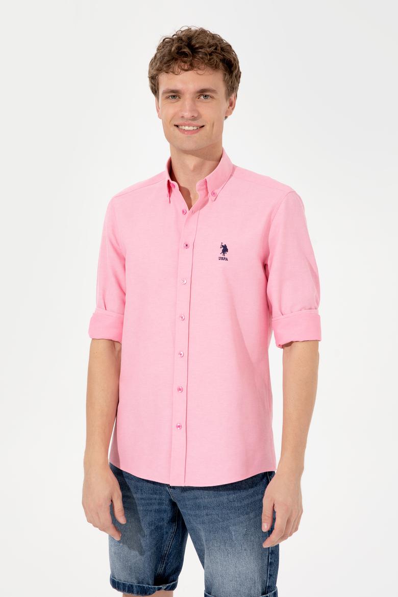 Erkek Pudra Uzun Kollu Basic Gömlek - 50249490063