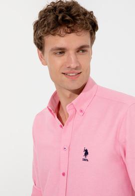 Erkek Pudra Uzun Kollu Basic Gömlek - 50249490063