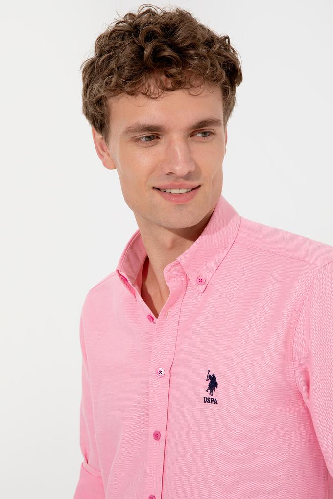 Erkek Pudra Uzun Kollu Basic Gömlek