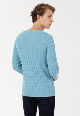 Erkek Mavi Basic Kazak - 50251876061