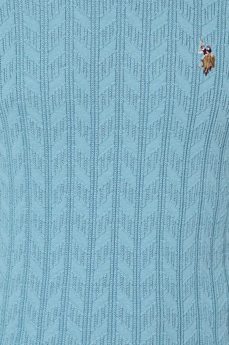 Erkek Mavi Basic Kazak