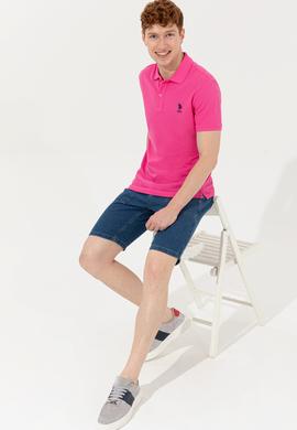 Erkek Fuşya Basic Tişört - 50232308281