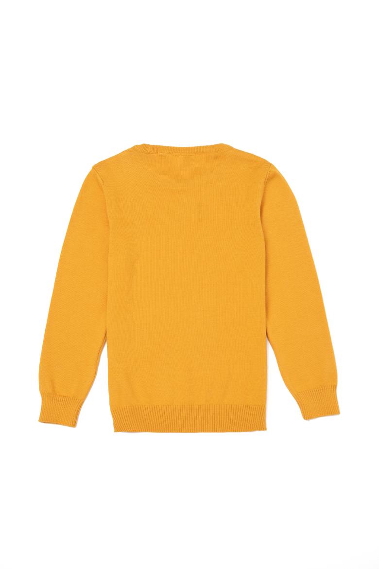 Erkek Çocuk Hardal Bisiklet Yaka Triko Kazak - 50237154048