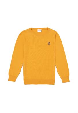 Erkek Çocuk Hardal Bisiklet Yaka Triko Kazak - 50237154048