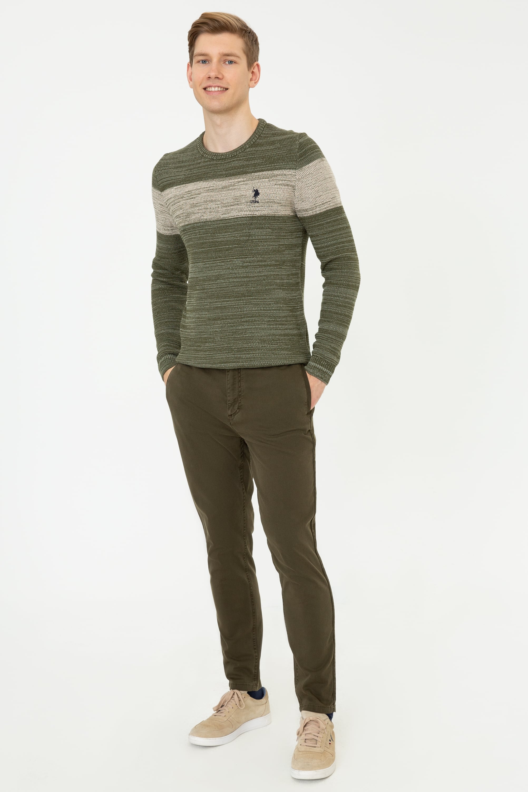 Erkek Yeşil Chinos - Image 3
