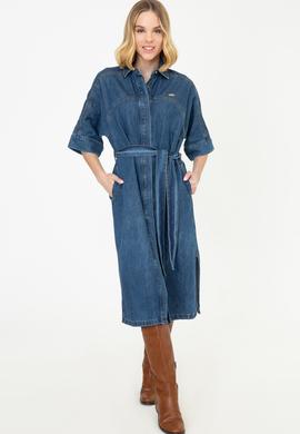 Kadın Mavi Denim Elbise - 50240951006