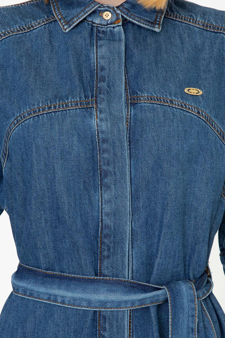 Kadın Mavi Denim Elbise - 50240951006
