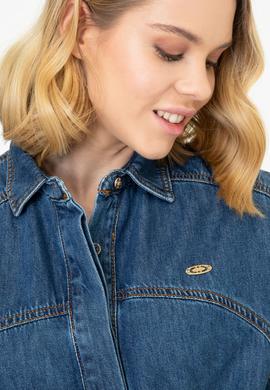 Kadın Mavi Denim Elbise - 50240951006