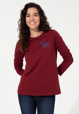 Kadın Bordo Sweatshirt - 50244871006