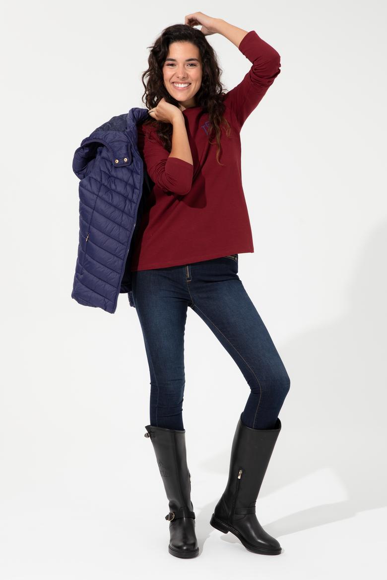 Kadın Bordo Sweatshirt - 50244871006