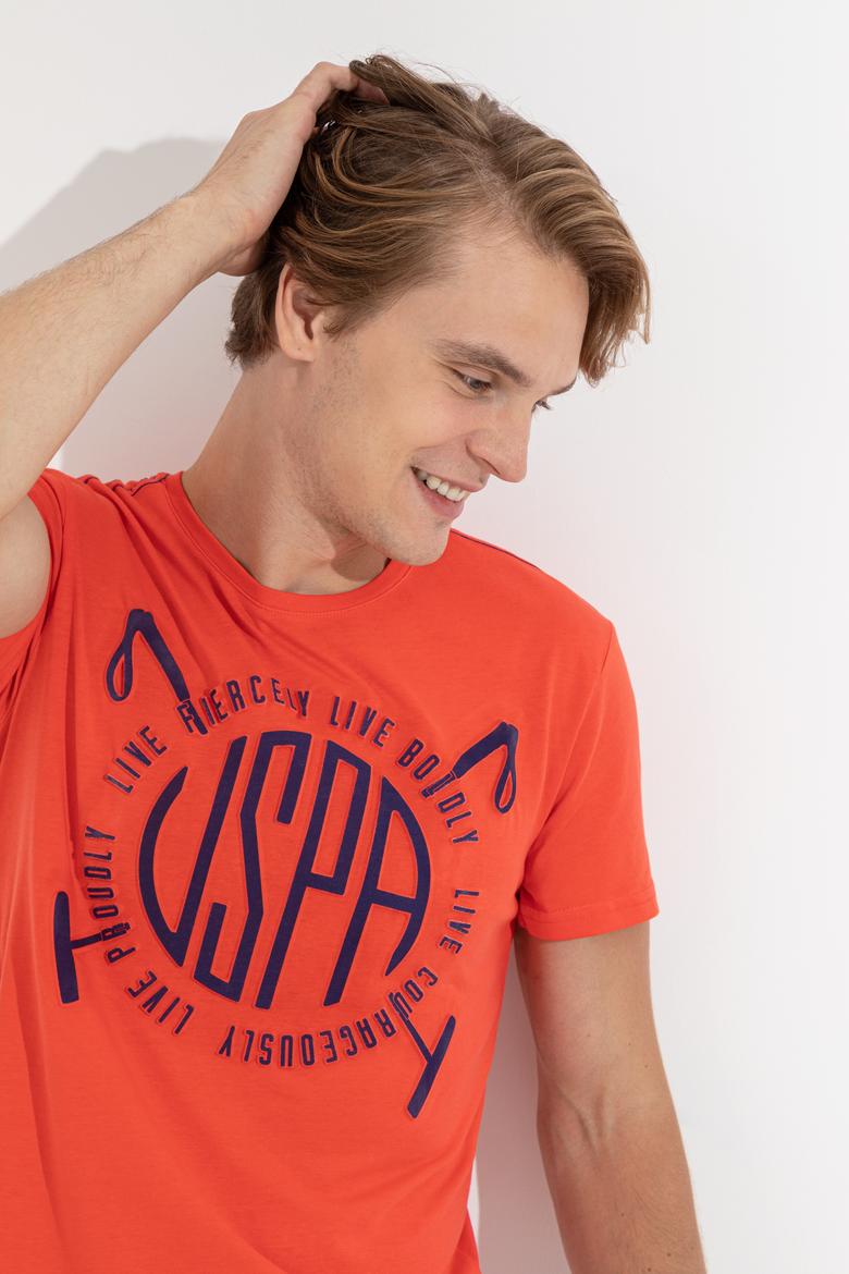 Erkek Kırmızı Bisiklet Yaka T-Shirt - 50248557016