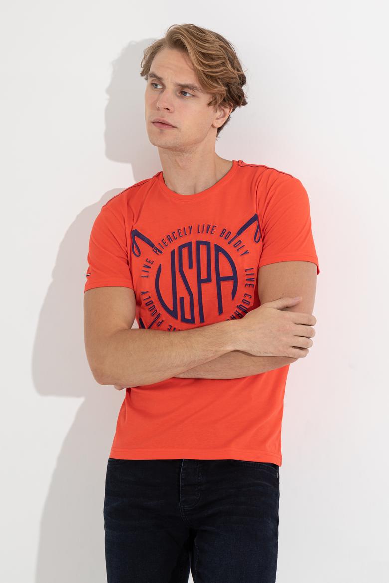 Erkek Kırmızı Bisiklet Yaka T-Shirt - 50248557016