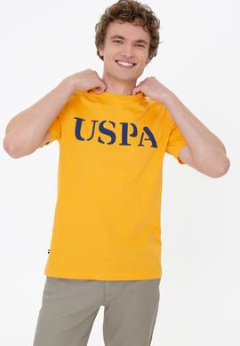 Erkek Koyu Sarı Basic Bisiklet Yaka Tişört - 50248569096