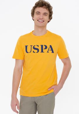 Erkek Koyu Sarı Basic Bisiklet Yaka Tişört - 50248569096