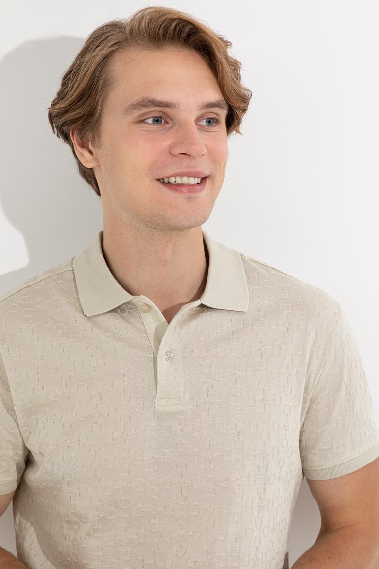 Erkek Taş Polo Yaka T-Shirt - 50249184039