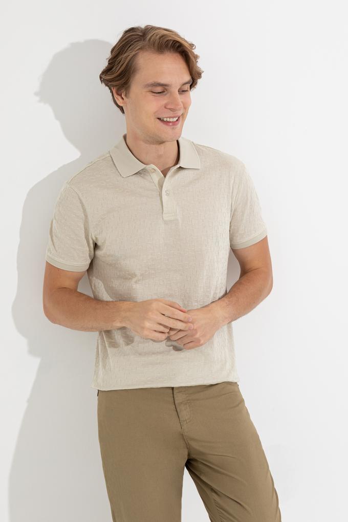 Erkek Taş Polo Yaka T-Shirt