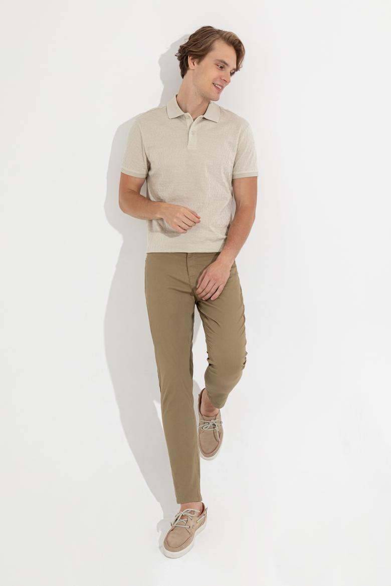 Erkek Taş Polo Yaka T-Shirt - 50249184039