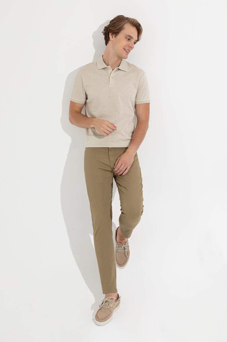 Erkek Taş Polo Yaka T-Shirt