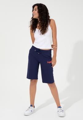 Kadın Lacivert Örme Şort - 50251979006