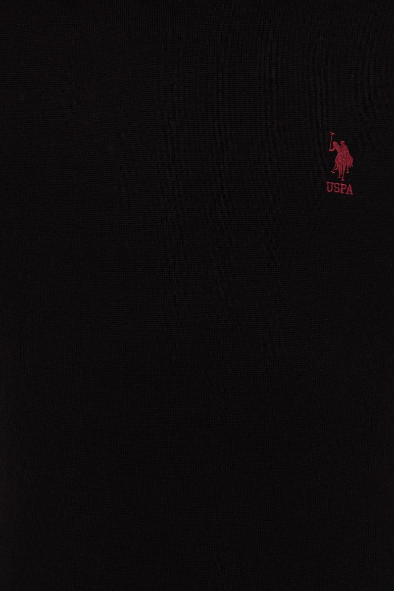 Erkek Siyah Balıkçı Yaka Basic Triko Kazak - 50253449026