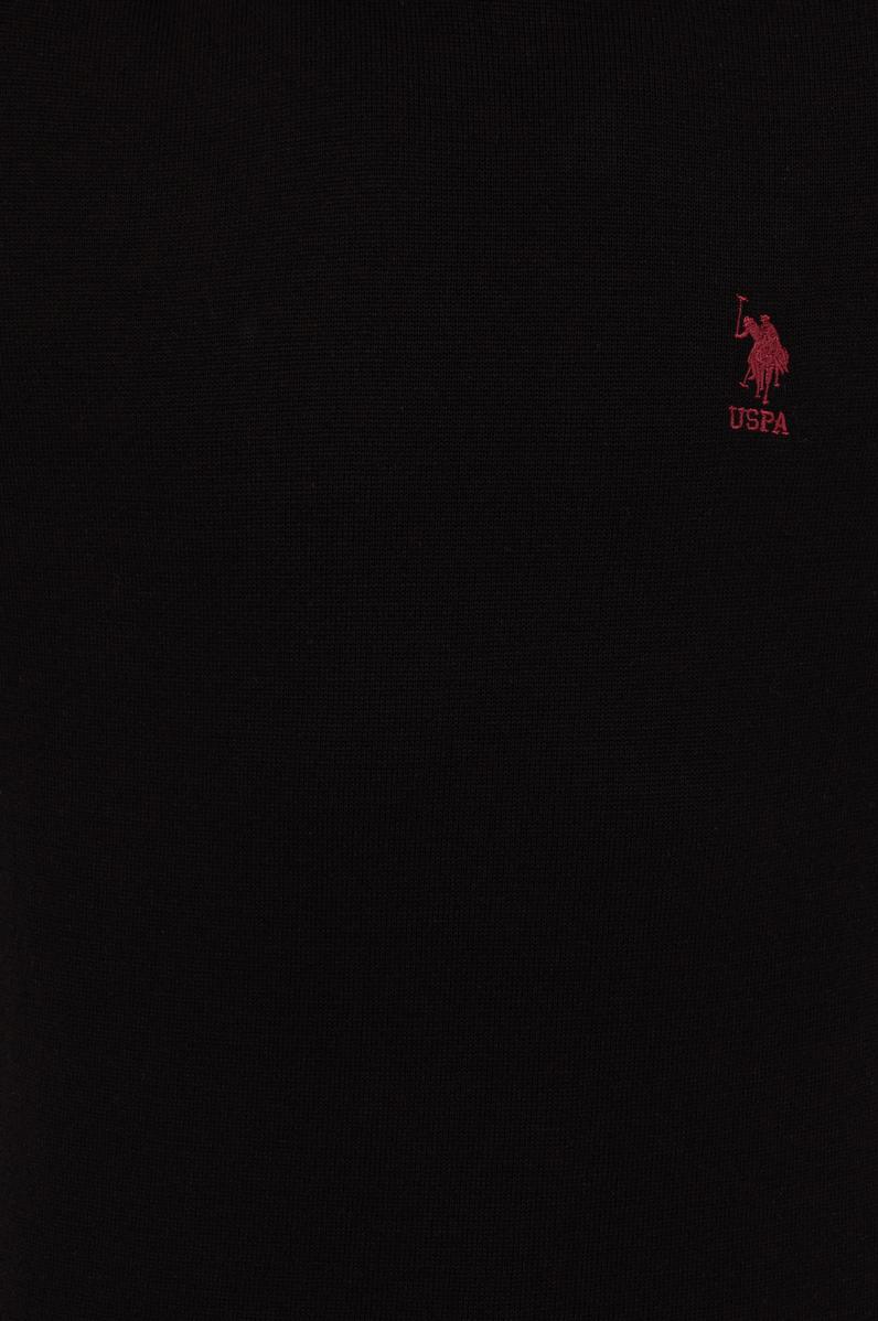 Erkek Siyah Balıkçı Yaka Basic Triko Kazak