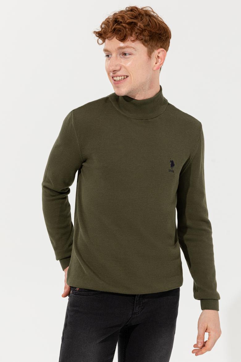 Erkek Haki Basic Kazak - 50253449056