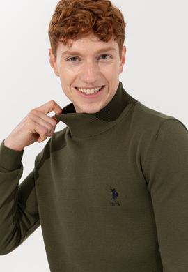 Erkek Haki Basic Kazak - 50253449056