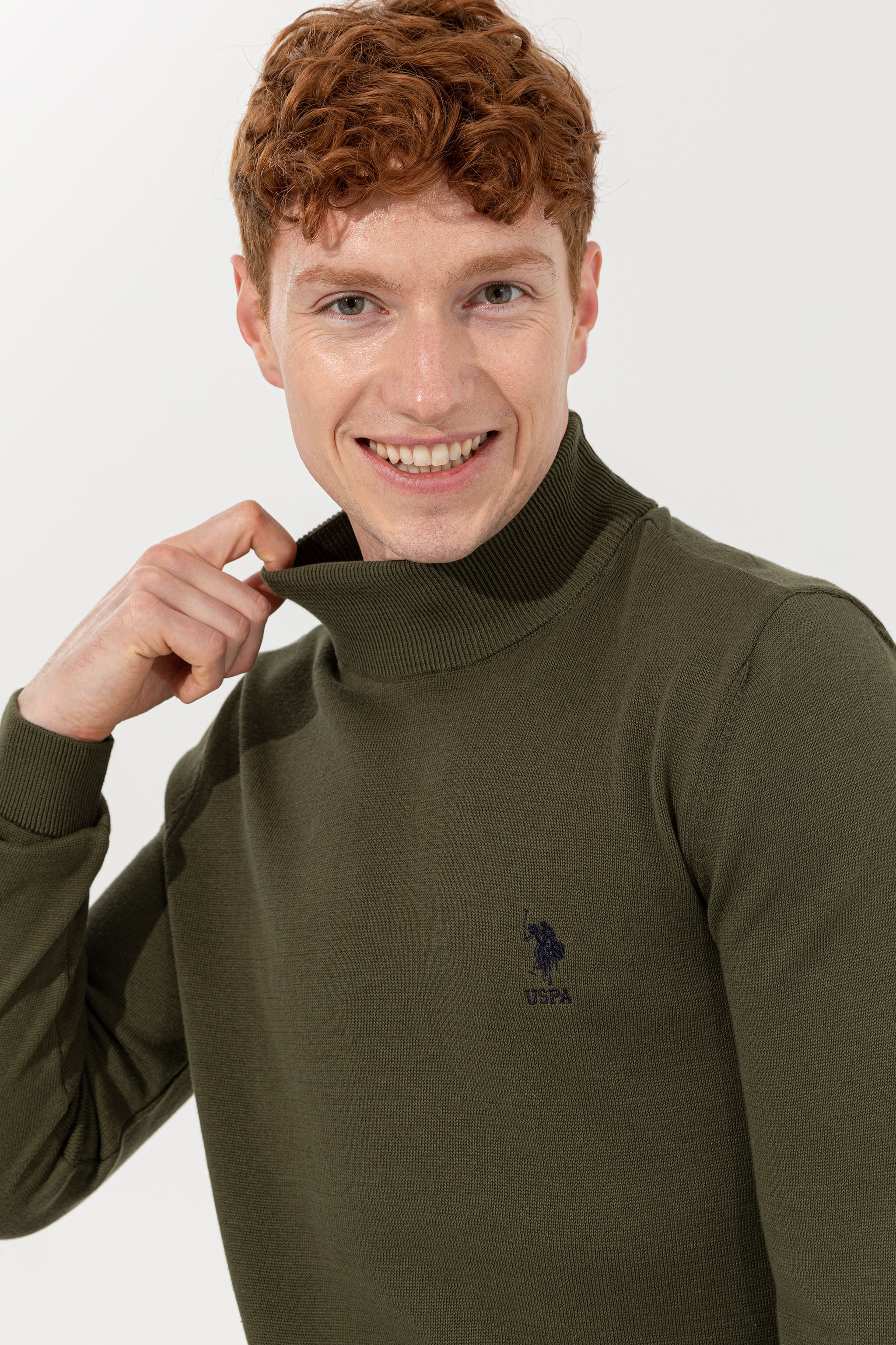 Erkek Haki Basic Kazak - Image 4