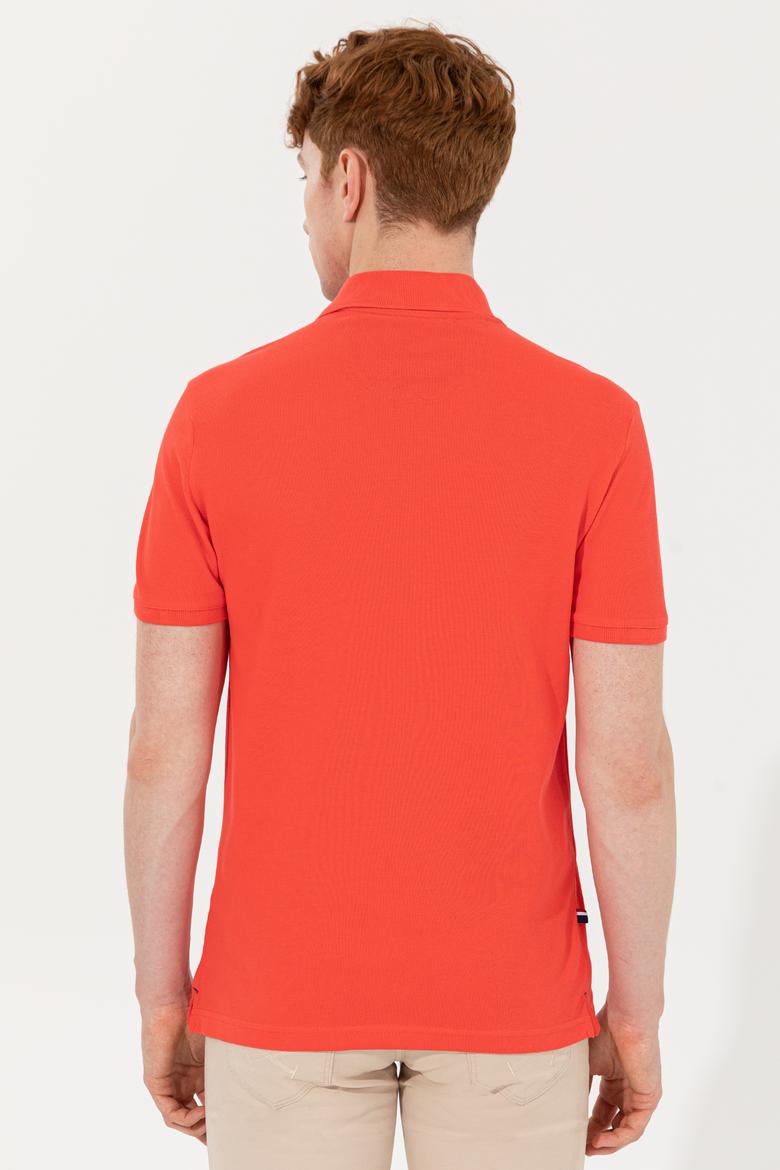 Erkek Kırmızı Basic Polo Yaka Tişört - 50254553047