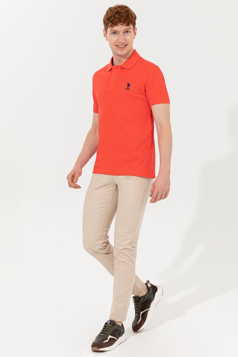 Erkek Kırmızı Basic Polo Yaka Tişört - 50254553047