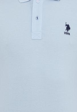 Erkek Açık Mavi Polo Yaka Basic T-Shirt - 50254553007