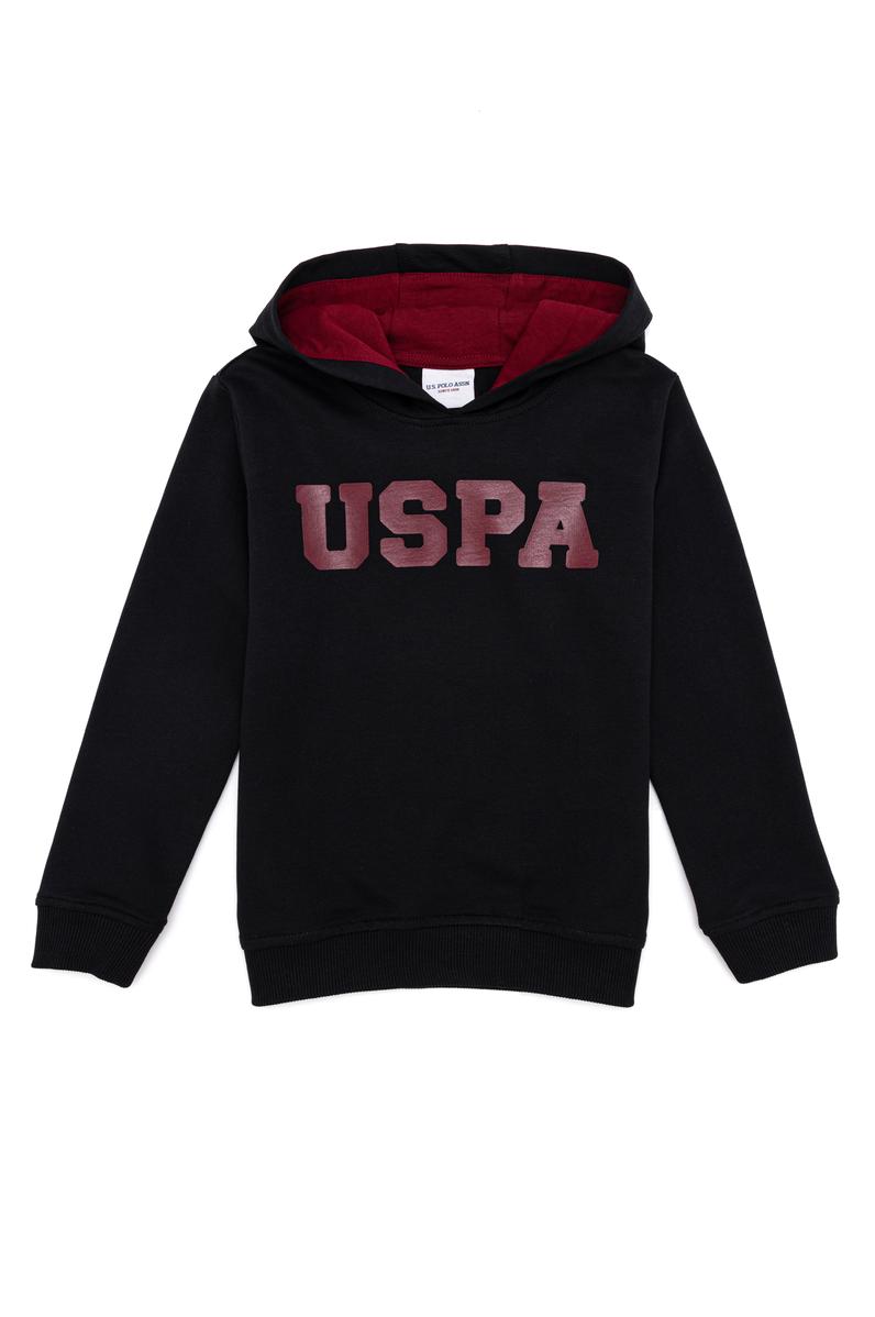 Çocuk Siyah Kapüşonlu Sweatshirt