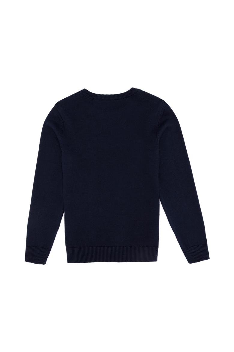 Erkek Çocuk Lacivert Bisiklet Yaka Triko Kazak - 50255804016